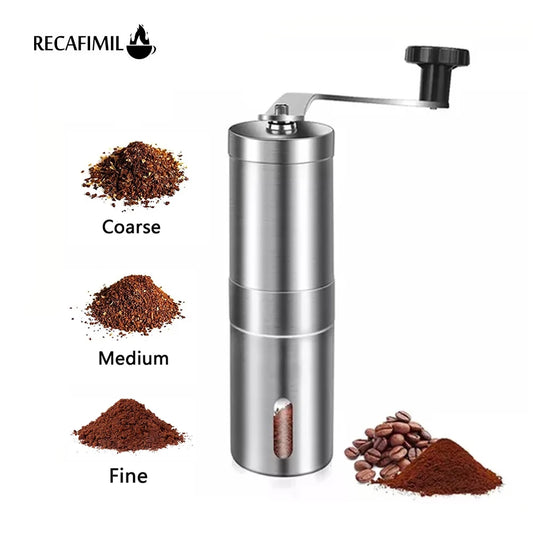 Manual Coffee Grinder with Conical Core Stainless Steel Portable Grinder Hand Made Portable Coffee Mill Coffee Accessories